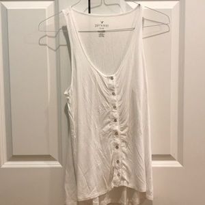 A white flowy tank top.